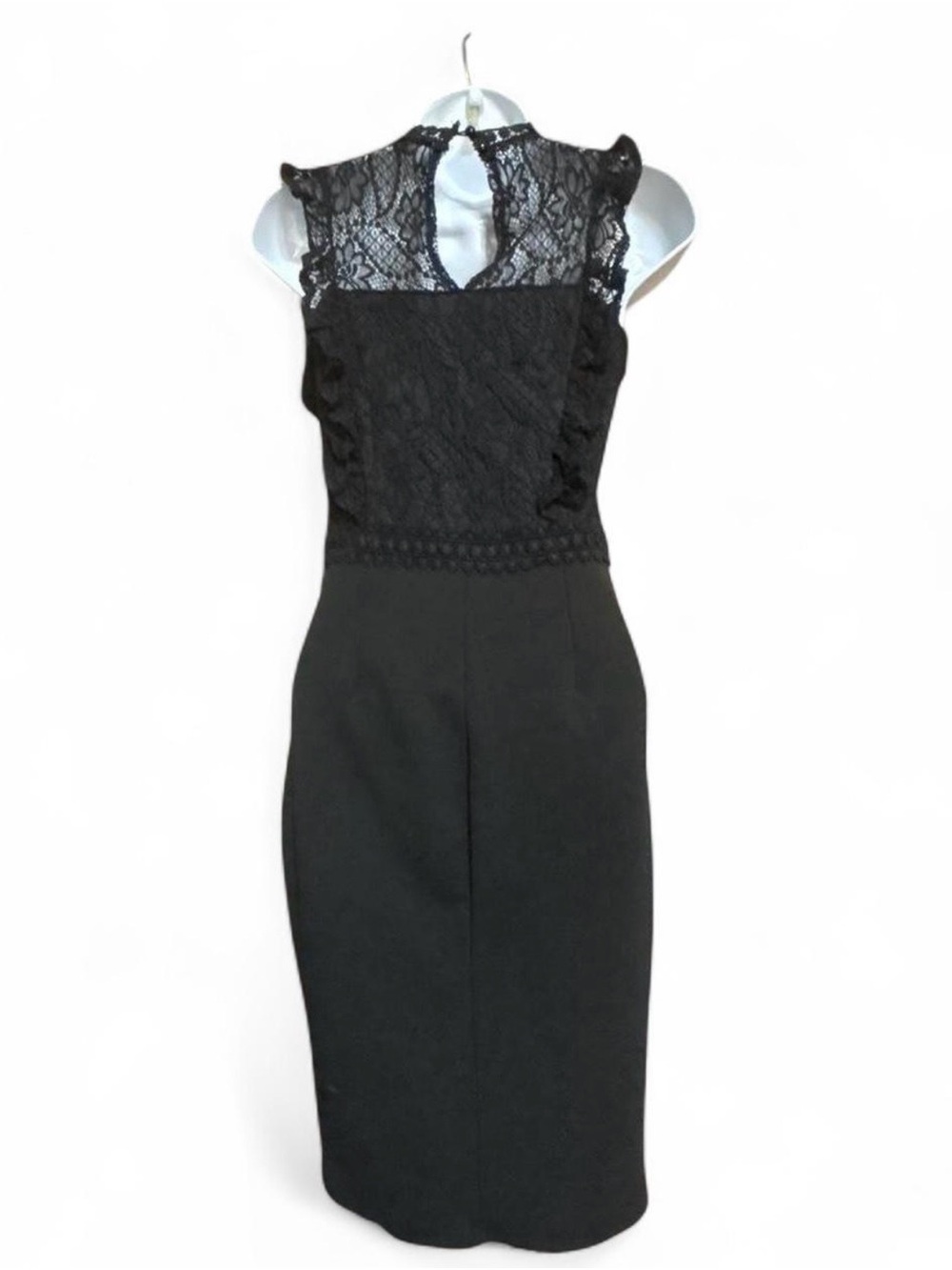 Sleeveless Black Lace Sheath Midi Dress Blashe NWT cocktail gothic - Picture 5 of 6